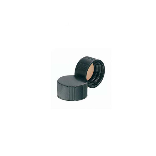 17619. TAPON FENOLICO NEGRO 18-400 C/REVESTIMIENTO DE  TEFLON CAJA C/100 PIEZAS - WHEATON