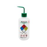 1472. PIZETA (FRASCO LAVADOR) 250ML METANOL, BOCA ANGOSTA SALIDA LATERAL C/TAPA VERDE, ETIQUETA GHS, LDPE PAQUETE C/2 PIEZAS NALGENE