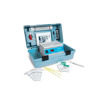 52459. LABORATORIO DE COLIFORMES TOTALES Y E.COLI MEL/MPN INCLUYE: INCUBADORA PORTATIL, LAMPARA UV PORTATIL, MARCADOR, TERMOMETRO E INSUMOS P/MUESTREO/FILTRACION - HACH