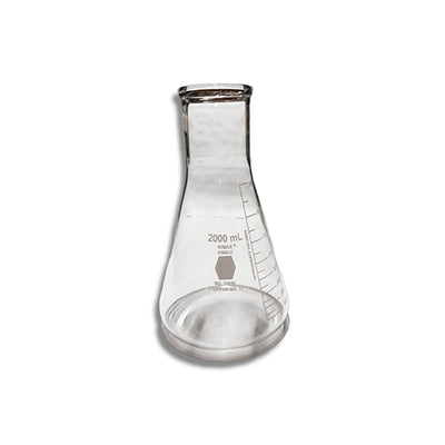 11571. MATRAZ ERLENMEYER DE VIDRIO 2LT BOCA ANCHA GRADUADO  - KIMAX