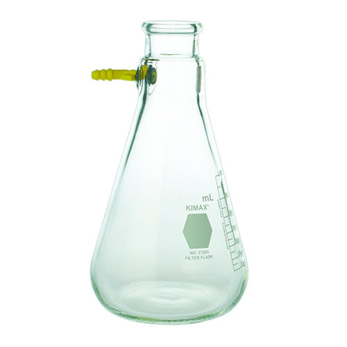 23120. MATRAZ FILTRACION DE VIDRIO 125ML P/VACIO C/ BRAZO LATERAL DE PLASTICO DESMONTABLE KIMAX