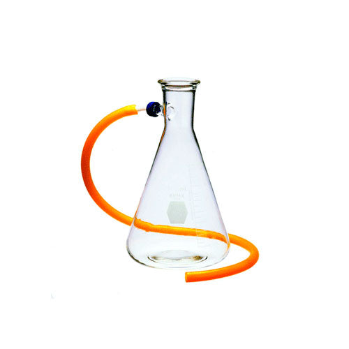 24152. MATRAZ FILTRACION DE VIDRIO 500ML P/VACIO SALIDA RAPIDA, INCLUYE CONECTOR P/ TUBERIA (KITAZATO) KIMAX