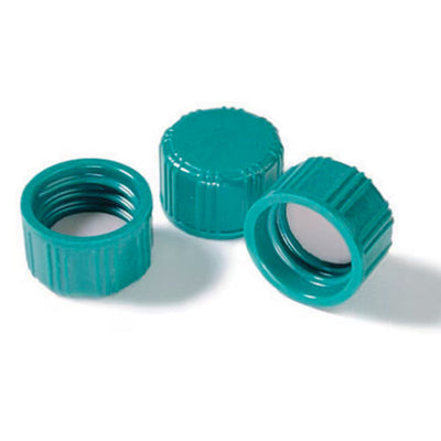 51821. TAPON DE ROSCA DE MELANINA RESINA SOLIDA VERDE C/REVESTIMIENTO DE TEFLON C/100 - SUPELCO