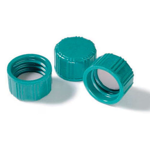 51821. TAPON DE ROSCA DE MELANINA RESINA SOLIDA VERDE C/REVESTIMIENTO DE TEFLON C/100 - SUPELCO
