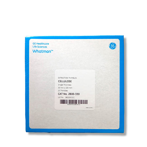 22935. DEDALES (CARTUCHO) FILTRANTES DE EXTRACCION 33X100MM, GROSOR 1MM C/25 WHATMAN