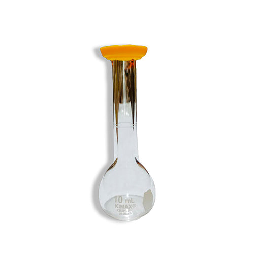 10885. MATRAZ VOLUMETRICO DE VIDRIO 10ML CLASE A C/TAPA TIPO SNAP - KIMAX