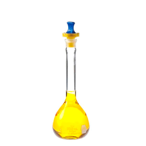 24099. MATRAZ VOLUMETRICO DE VIDRIO 100ML CLASE A C/TAPON DE POLIETILENO KIMAX