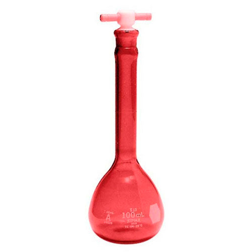 6234. MATRAZ VOLUMETRICO DE VIDRIO 10ML CLASE A RAY-SORB (AMBAR) TAPON PE CERTIFICADO INDIVIDUAL - KIMAX