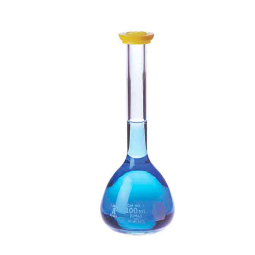 52033. MATRAZ VOLUMETRICO 100ML VIDRIO CLASE A TAPON PP - KIMAX