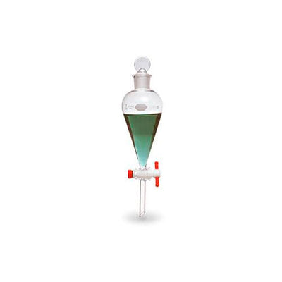 51317. EMBUDO DE SEPARACION DE VIDRIO 2000ML FORMA PERA C/LLAVE DE TEFLON - KIMAX
