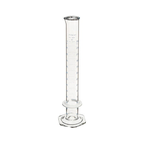 3456. PROBETA (MEDIDA CILINDRICA) DE VIDRIO 250ML CLASE A GRADUADA DOBLE ESCALA - PYREX