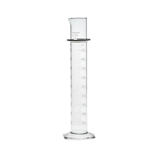 2596. PROBETA (MEDIDA CILINDRICA) DE VIDRIO 2LT CLASE A GRADUADA DOBLE ESCALA EN AZUL - PYREX