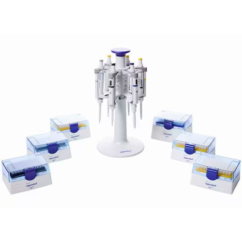 30253. MICROPIPETAS RESEARCH PLUS KIT C/6 (INCLUYE 0.1-2.5UL, 0.5-10UL, 2-20UL, 10-100UL, 20-200UL, 100-1000UL, CARRUSEL PORTAPIPETAS 2, 6X EPTIPS CAJA CON 96 PUNTAS Y BOLIGRAFO) EPPENDORF