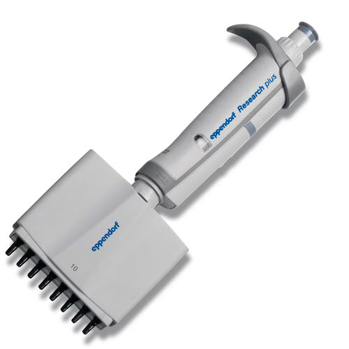 27402. MICROPIPETA MULTICANAL 8 CANALES VOLUMEN VARIABLE 0.5-10UL RESEARCH PLUS GRIS EPPENDORF