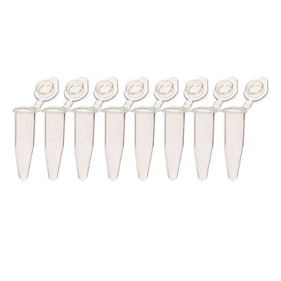 23588. MICROTUBOS 0.2ML C/TAPA PLANA, TRANSPARENTES EN TIRAS DE 8 PIEZAS, PAQUETE C/CON 120 TIRAS SSIBIO