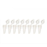 24757. TUBO DE POLIPROPILENO 0.1ML BAJO PERFIL EN TIRA DE 8 C/TAPA PLANA PAQUETE C/120 PIEZAS SSIBIO