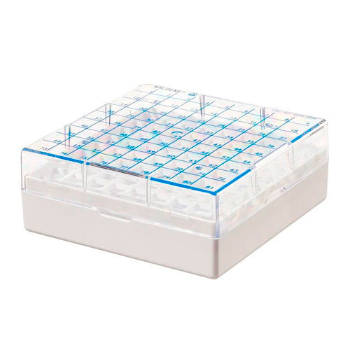 11163. CAJA DE ALMACENAMIENTO P/64 TUBOS 15ML COLOR BLANCO - NUNC