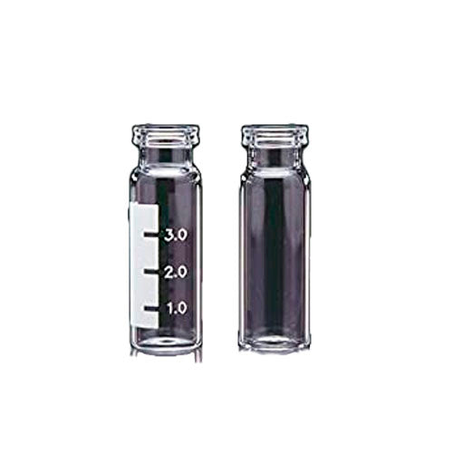 24204. VIAL VIDRIO AMBAR 4ML, 13MM ACABADO ENGARZADO PAQUETE C/100 PIEZAS FINNERAN