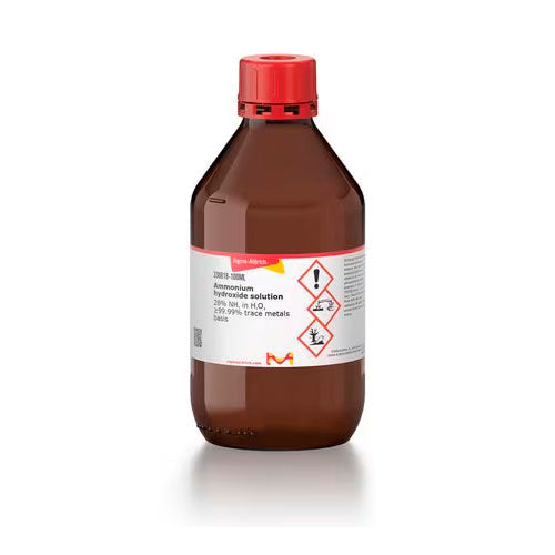 52436. HIDROXIDO DE AMONIO SOLN 28% NH3 EN H2O, 99.99% BASE METALES TRAZA 100ML - SIGMA-ALDRICH