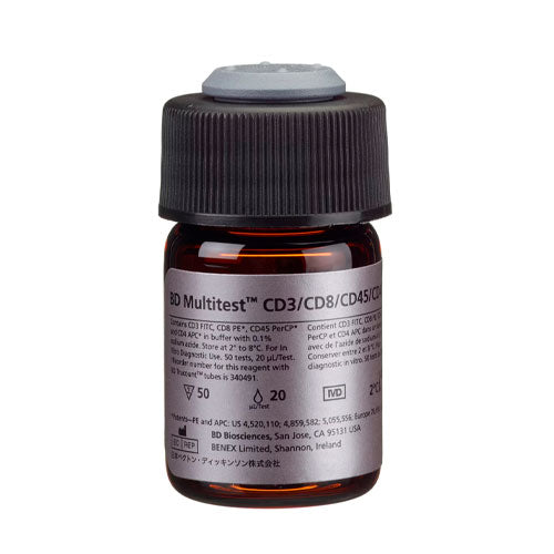 28298. CD3 FITC/CD8 PE/CD45 PERCP/CD4 APC REAGENT (IVD) 50 TESTS BD MULTITEST