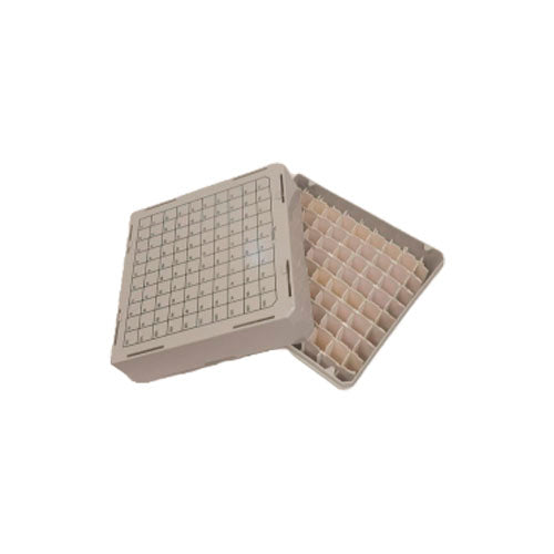 3441. CRIOCAJA P/100 VIALES 3.6ML, DE POLICARBONATO BLANCO MAX-100 CRYOSTORE NUNC