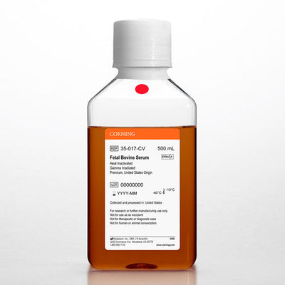 51217. SUERO FETAL BOVINO (INACTIVADO POR CALOR E IRRADIADO C/RAYOS GAMMA) ORIGEN USA 500ML - CORNING