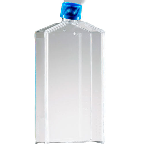 30366. FRASCO P/CULTIVO CELULAR 225CM2 RECTANGULAR CUELLO INCLINADO C/TAPON DE ROSCA AZUL VENTILADO CAJA C/30 PIEZAS FALCON