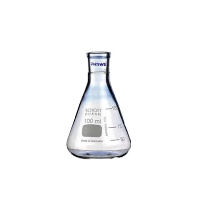 23170. MATRAZ ERLENMEYER DE VIDRIO 100ML CUELLO ANGOSTO SCHOTT DURAN