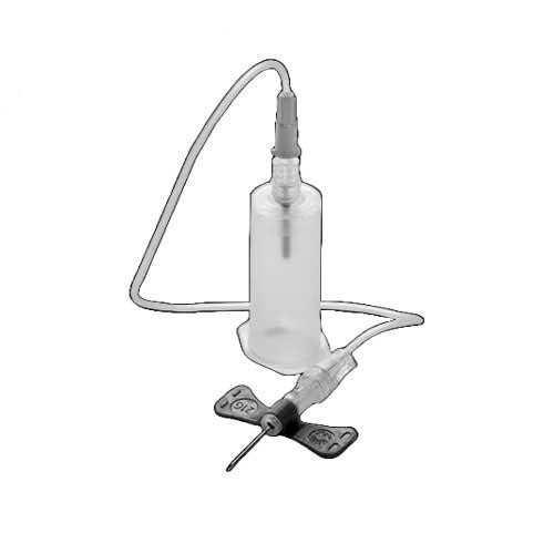 28870. AGUJA ALADA PUSH-BUTTON AZUL 23GX19MMX7" C/50 BD VACUTAINER