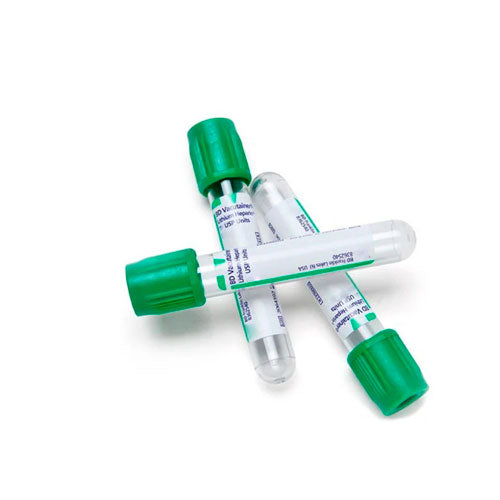 50533. TUBO DE PLASTICO TAPON VERDE 6ML, 13X100MM - BD VACUTAINER