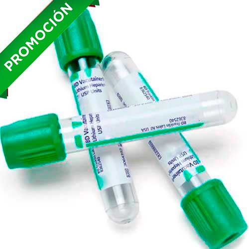 50533. TUBO DE PLASTICO TAPON VERDE 6ML, 13X100MM - BD VACUTAINER