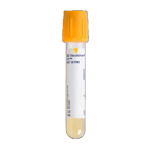 28900. TUBO DE PLASTICO TAPON ORO 3.5ML, 13X75MM C/100 BD VACUTAINER