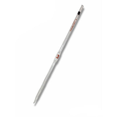 11589. PIPETA VOLUMETRICA DE VIDRIO 3ML CLASE A DOBLE AFORO CODIGO DE COLOR CERTIFICADO LOTE - KIMAX