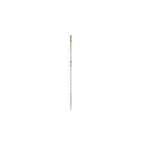 5758. PIPETA GRADUADA DE VIDRIO SEGUN MOHR 1X1/100 CLASE B, BANDA NARANJA NO ESTERIL, REUSABLE C/2 KIMAX