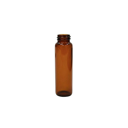 2159. VIAL VIDRIO AMBAR 8ML (2 DRAM) 17X60MM ROSCA 15-425, PAQUETE C/100 PIEZAS - FINNERAN