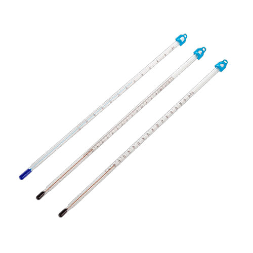 50330. TERMOMETRO DE VIDRIO -1/+51°C DE ALCOHOL LO-TOX AZUL, DIV 0.1, INMERSION PARCIAL, LONGITUD 405MM - BRANNAN