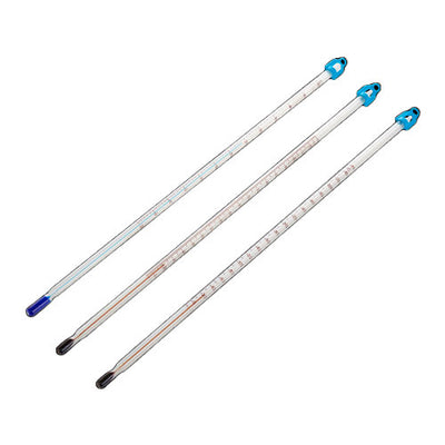 28434. TERMOMETRO DE VIDRIO -1/+51°C DE ALCOHOL LO-TOX AZUL, DIV 0.1, INMERSION TOTAL 405MM BRANNANTAL 405MM BRANNAN