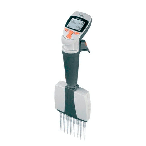 3751. MICROPIPETA MULTICANAL 8 CANALES VOL VAR 5-50UL ELECTRONICA NOVUS AMARILLO - FINNPIPETTE