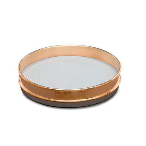 24762. TAMIZ (CEDAZO) 8PULG MARCO DE LATON Y MALLA DE ACERO INOXIDABLE #1 TYLER