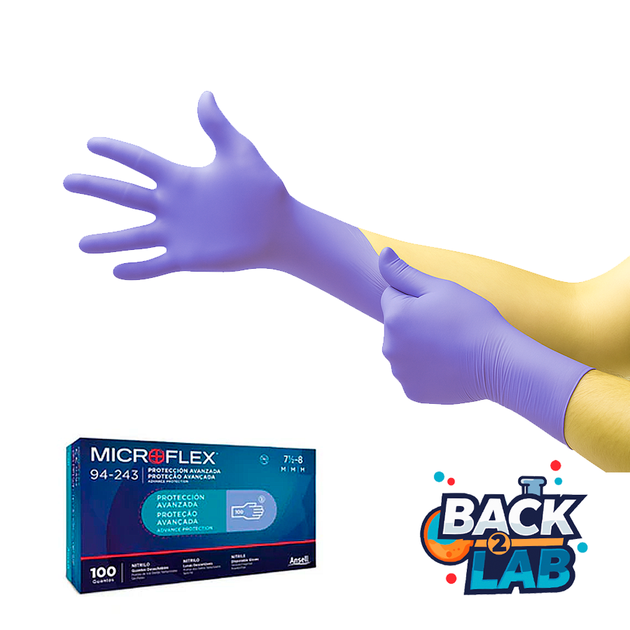 50661. GUANTES DE NITRILO MORADO PROTECCION AVANZADA NO ESTERIL - MICROFLEX