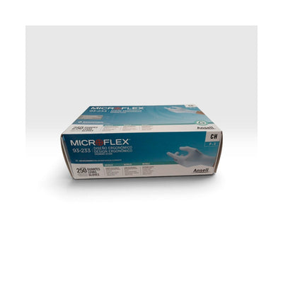 5068. GUANTES DE NITRILO AZUL SIN POLVO 2.8MIL DISEÑO ERGONOMICO PAQUETE C/250 PIEZAS - MICROFLEX