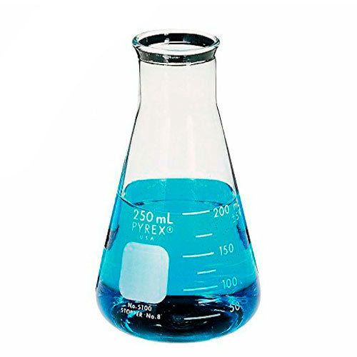50348. MATRAZ ERLENMEYER DE VIDRIO 250ML BOCA ANCHA REFORZADO  - PYREX