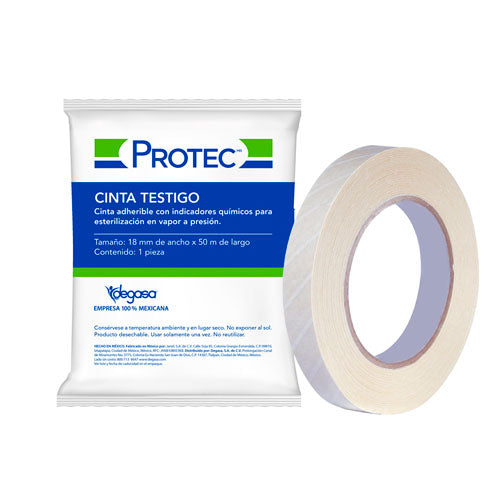 51306. CINTA TESTIGO P/AUTOCLAVE 18MM X 50MT- PROTEC