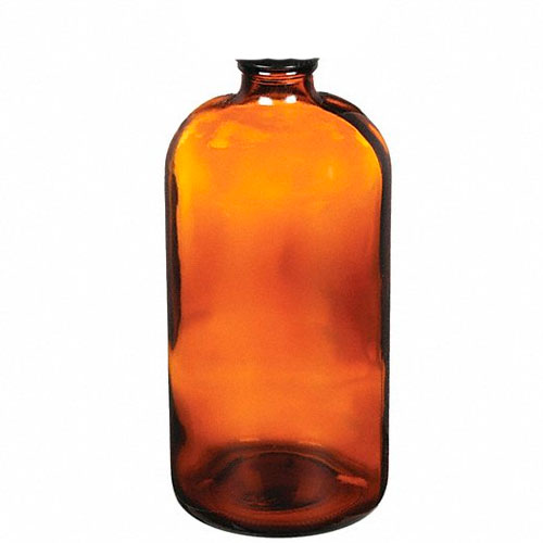52025. FRASCO VIDRIO AMBAR 500ML TIPO BOSTON BOCA ANGOSTA C/3 - KIMBLE