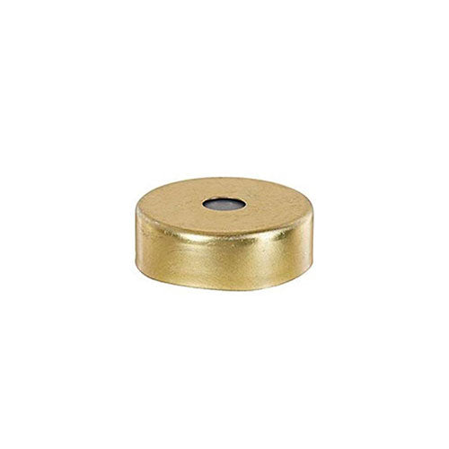 2103. SELLO MAGNETICO ESTAÑO 20MM C/SEPTA TEFLON/BUTILO 0.131PULG, PERFORACION 8MM CAJA C/100 PIEZAS FINNERAN