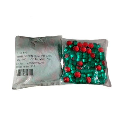 50815. TAPA DE ALUMINIO 11MM C/SEPTA SELLO VERDE PTFE/SILICON - FINNERAN