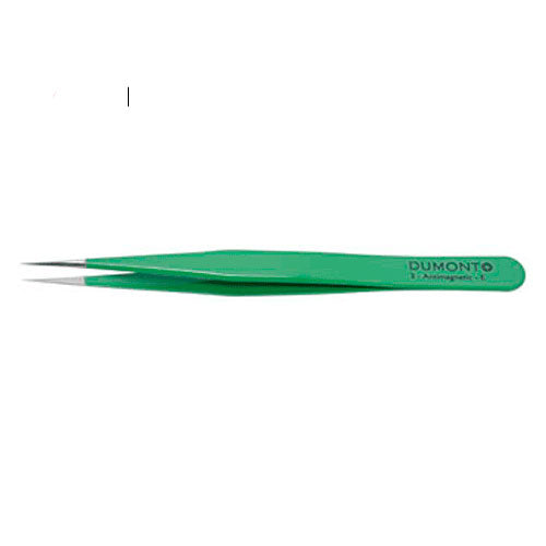 24957. PINZA ELECTRONICA EPOXI VERDE ESTILO 3, 120MM DUMONT PELCO-TED PELLA