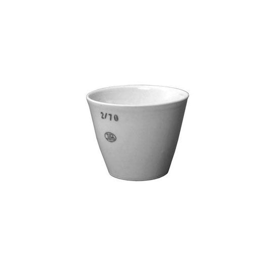 52142. CRISOL DE PORCELANA 120ML, DIAMETRO EXTERIOR 70MM, ALTURA 56MM - VEE GEE