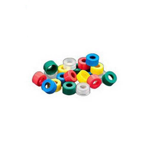 3228. TAPON DE ROSCA DE POLIPROPILENO AZUL 9MM ABIERTO RAM P/VIAL DE 2ML PAQUETE C/100 PIEZAS FINNERAN