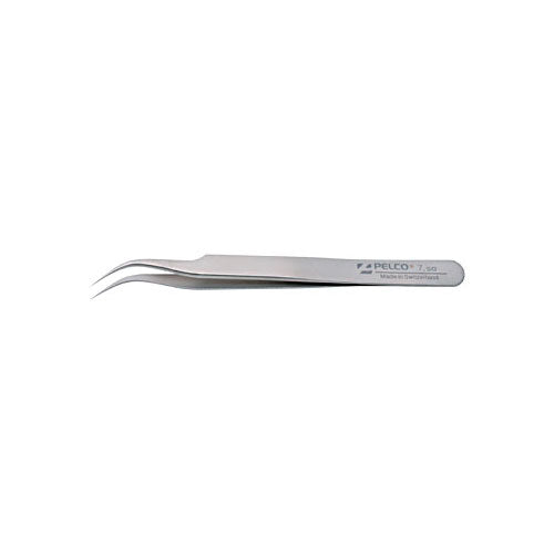 28409. PINZA ALTA PRESICION PUNTA CURVA FINA ESTILO 1, 115MM DE ACERO INOXIDABLE NO MAGNETICO PRO-HIGH PELCO-TED PELLA